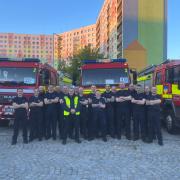 Some of the firefighters that took on the challenge of taking the supplies to Ukraine
