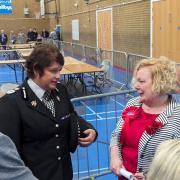 Jane Mudd and Gwent Police chief constable Pam Kelly. Credit: LDRS