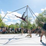 Bamboo by No Fit State Circus at Wye Valley River Festival