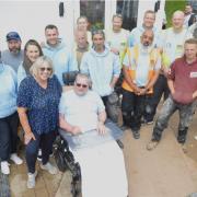 A building charity unveils a completed bedroom project, taking a Newport man who suffered a stroke on a tour of the renovation.