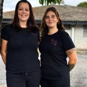 Sam Othen, left, and Sarah Jones who are opening the Mindful Munch cafe at the Community Hall in Pontrhydyrun Road in Pontnewydd, Cwmbran