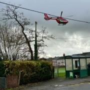 An air ambulance was called to Brookland Terrace in Cwmbran for a 'medical incident'.