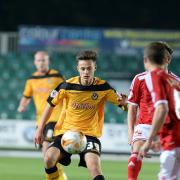 DEBUT: Aaron Collins replaced me on Tuesday and impressed against Swindon