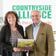 Countryside Alliance director for Wales Rachel Evans with Sir Gareth Edwards