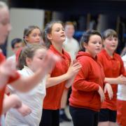 Georgetown Primary School pupils take part in a dance exercise