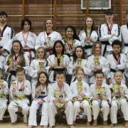 Members of the Cwmbran and Pontypool Taekwondo Club with their latest haul of medals