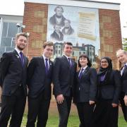 John Frost pupils Rory Thomas, Rhys Batty, Joel Thomas, Lily Gray, Samiha Meahn and Lowri Turner will be voting in the election. Picture: www.christinsleyphotography.co.uk