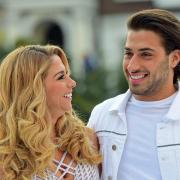 Kem Cetinay (right) and Alex Murphy during the press launch for the upcoming series of Dancing On Ice at the Natural History Museum Ice Rink in London.