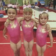 SUCCESS: Torfaen Academy of Gymnastics pupils Callie Williams, Chloe Brown and Seren Croke