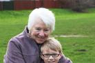 HOTSHOT: Connor Iliffe, eight, of Croesyceiliog, is cheered on to another goal by his nan Jill Iliffe
