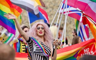 Revellers at Pride Cymru in 2018. Photo: Siriol Griffiths