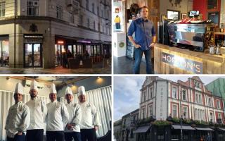 Tiny Rebel, Horton's Coffee House, The Potters, and Gem42 (clockwise from top left) have earned Scores On The Doors Elite Awards for food hygiene.