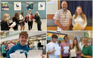 Pupils across Gwent celebrate getting their GCSEs.