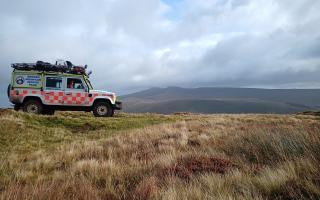 The Brecon Mountain Rescue Team were called out to rescue three walkers who wandered into a live firing range.