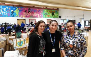 (L-R) Maindee Primary School headteacher Jo Cueto and colleagues Zeynep Firat and Martine Smith.
