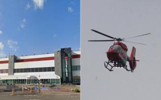 Air ambulance meets diverted plane at Cardiff Airport after medical emergency