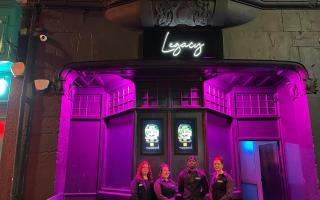 Legacy Lounge opens in Newport, Lyndsey Higby (L) with her new staff