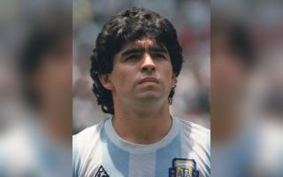 Legendary Argentinian midfielder Diego Maradona pictured on June 29, 1986, in Mexico City before the start of the World Cup final between Argentina and West Germany. Or is it? Picture: STAFF/AFP/Getty Images