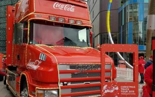 The Coca-Cola Truck in Cardiff in 2019