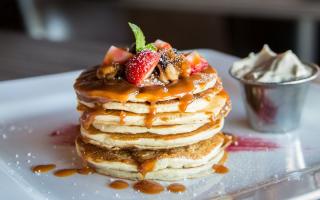 A stack of pancakes in preparation for Pancake Day tomorrow.