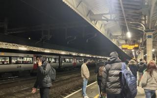 A 'bridge strike' caused almost an hour's disruption at Newport this evening