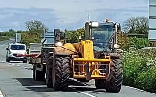 Martin Roch admitted dangerous driving of a JCB towing an overloaded trailer.