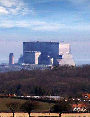 PROTEST: Hinkley Point nuclear power station in Somerset