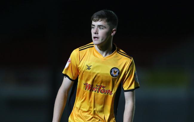 SIGNED: Lewis Collins has penned his first professional contract with Newport County
