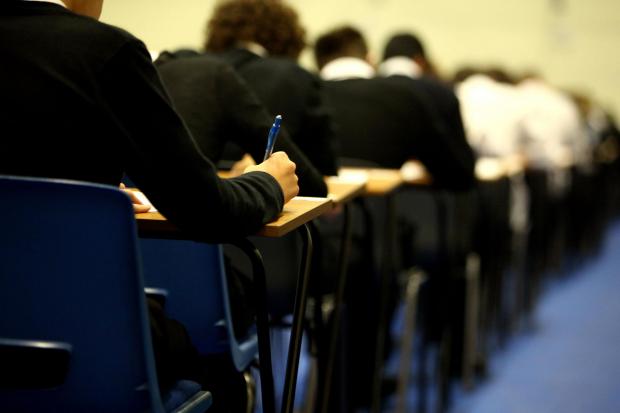 GLASGOW, UNITED KINGDOM - FEBRUARY 05: Pupils at Williamwood High School sit prelim exams on February 5, 2010 in Glasgow, Scotland As the UK gears up for one of the most hotly contested general elections in recent history it is expected that that the econ