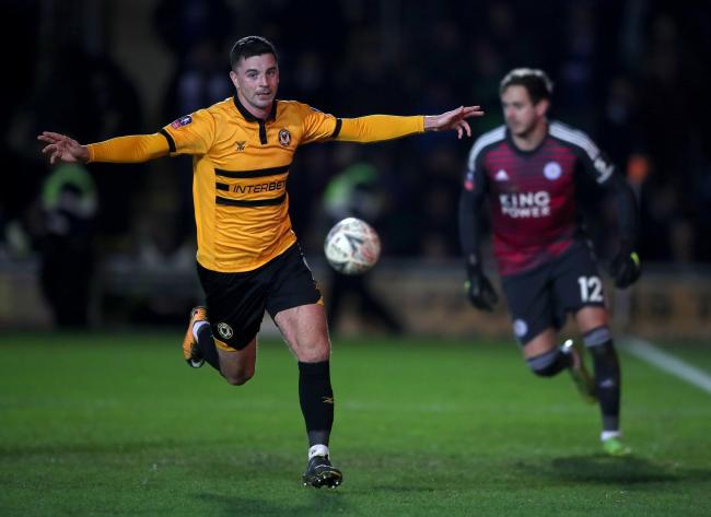 MAGIC: Padraig Amond scored the winner for Newport County against Leicester City in the FA Cup